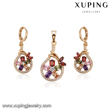 64149 Xuping New Fashion Colourful Design Woman Jewelry Set special delicate popular pendant